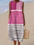 Relaxed Sleeveless Pocket Summer Dress Lightweight Fit