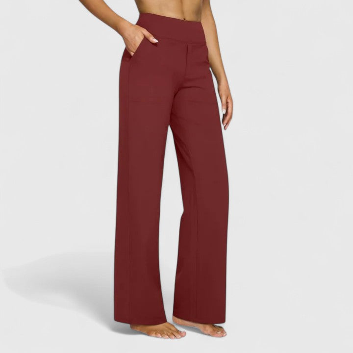 Elegant Wide-Leg Tailored Trousers for Spring