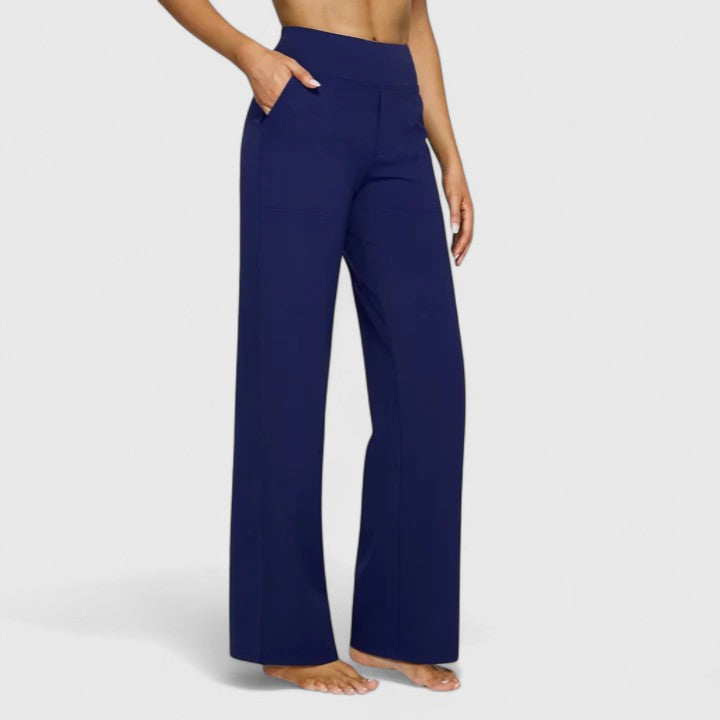 Elegant Wide-Leg Tailored Trousers for Spring