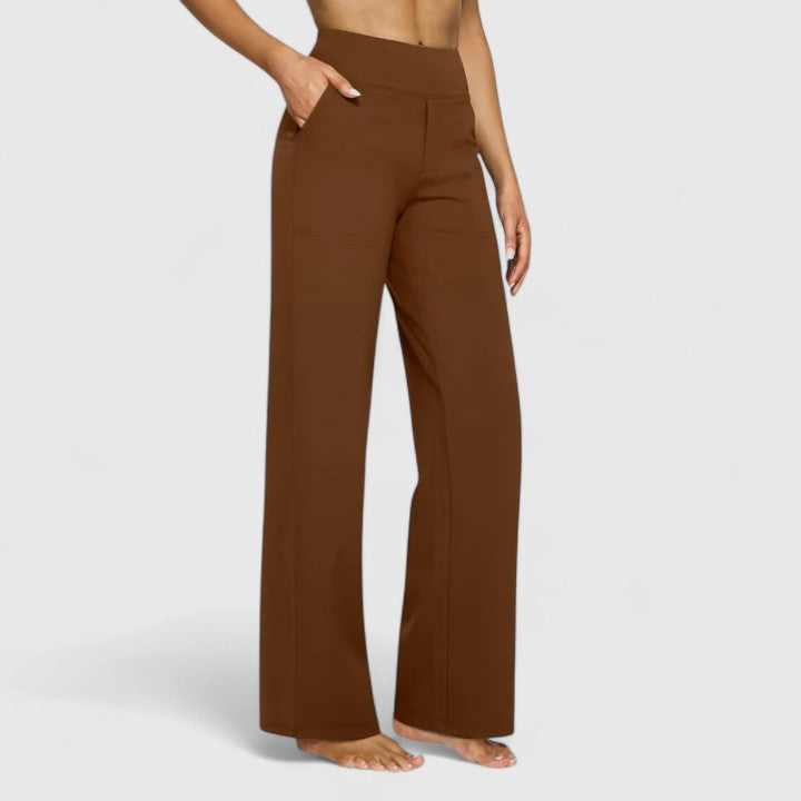 Elegant Wide-Leg Tailored Trousers for Spring