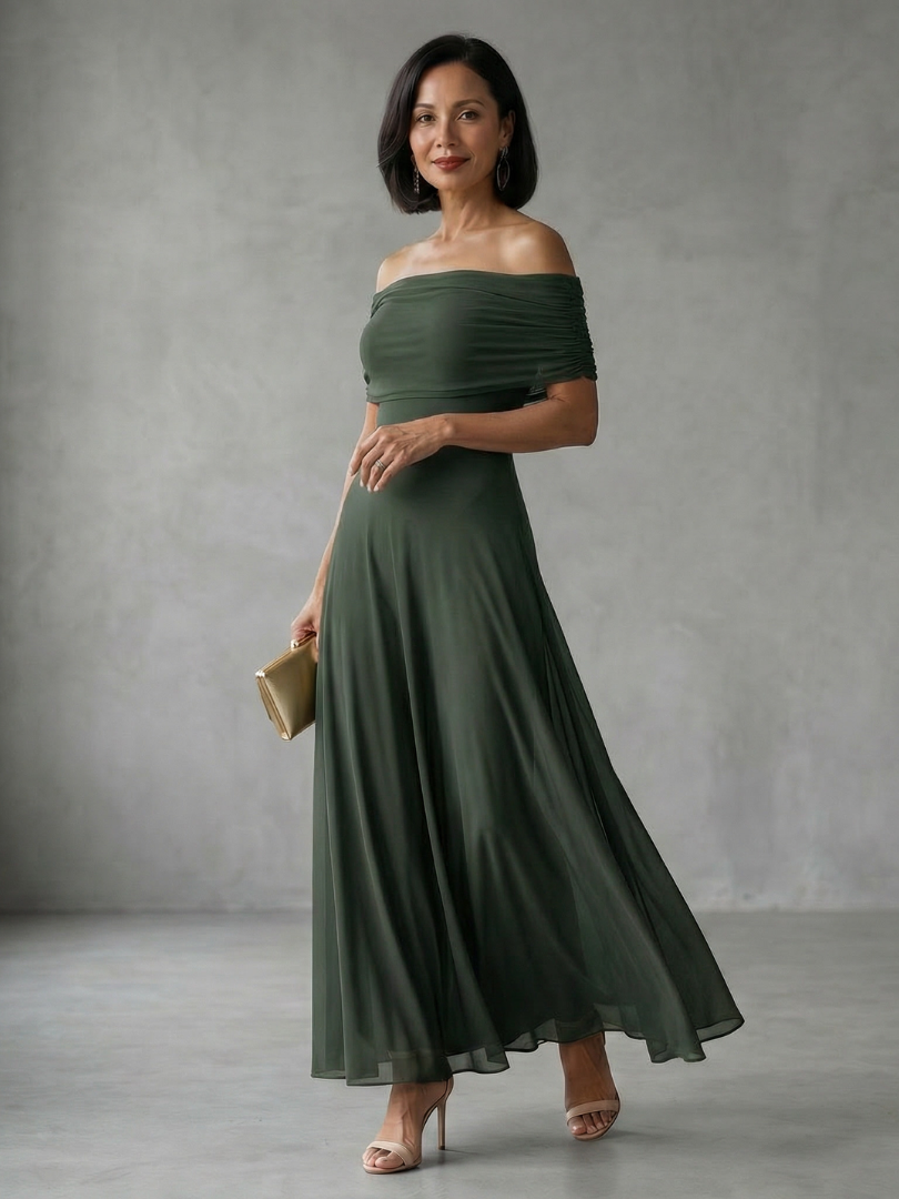 Elegant Draped Midi Dress Sleeveless Summer Fit