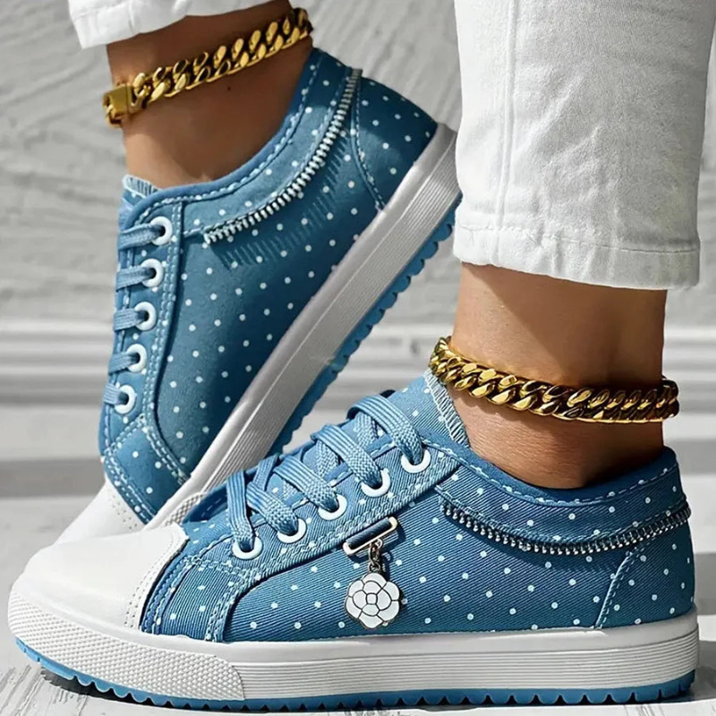 Stylish Women's Floral Detail Sneaker Spring Casual Fit
