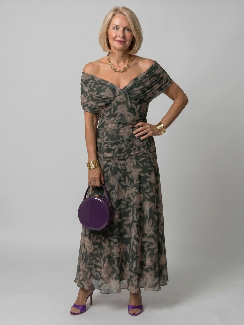 Elegant Flowy Midi Dress Sleeveless Summer Fit