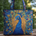 Elegant Handcrafted Peacock Embroidered Summer Shoulder Bag