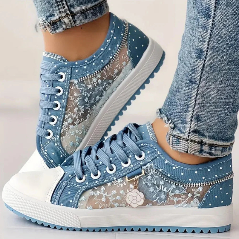 Stylish Women's Floral Detail Sneaker Spring Casual Fit