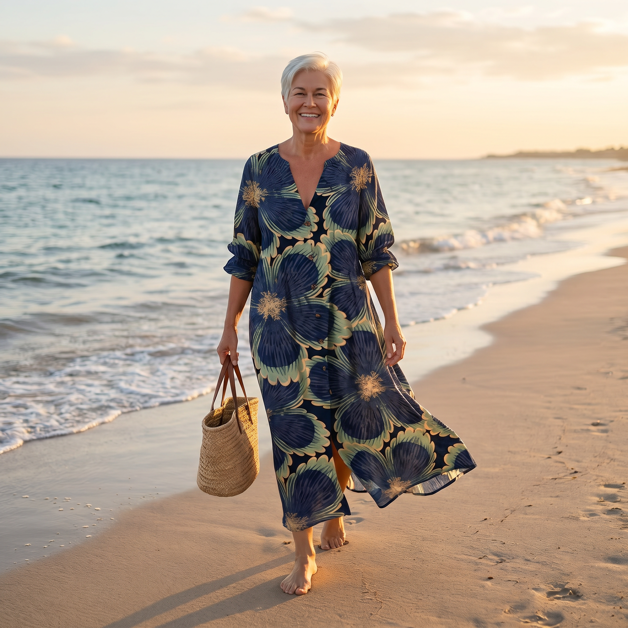 Elegant Floral Maxi Dress Relaxed Summer Fit
