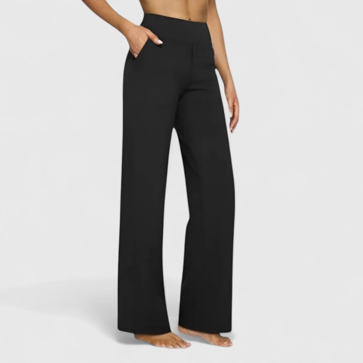 Elegant Wide-Leg Tailored Trousers for Spring