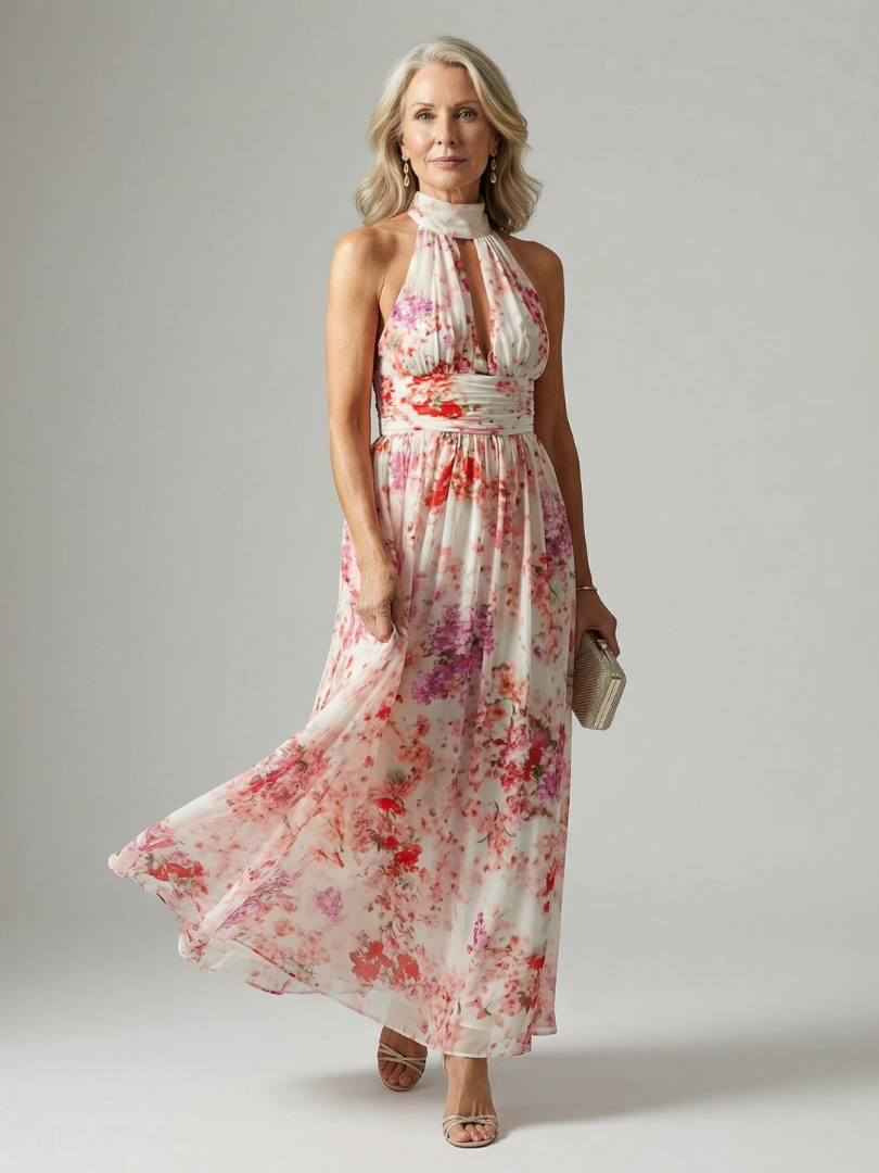 Elegant Lightweight Maxi Dress Summer Flowy Fit
