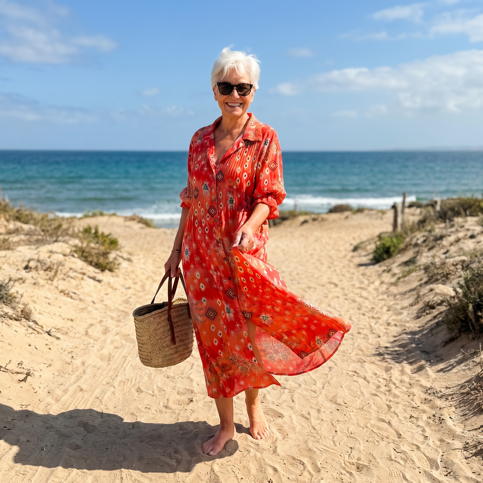 Elegant Floral Maxi Dress Relaxed Summer Fit