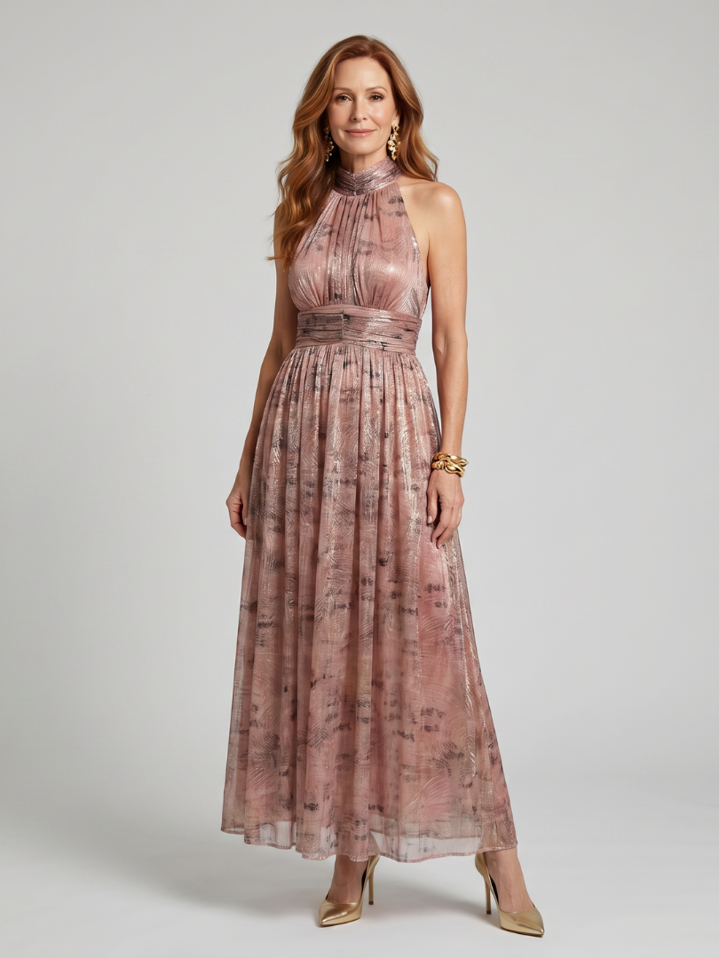 Relaxed Textured Sleeveless Midi Dress Summer