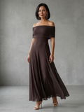 Elegant Draped Midi Dress Sleeveless Summer Fit