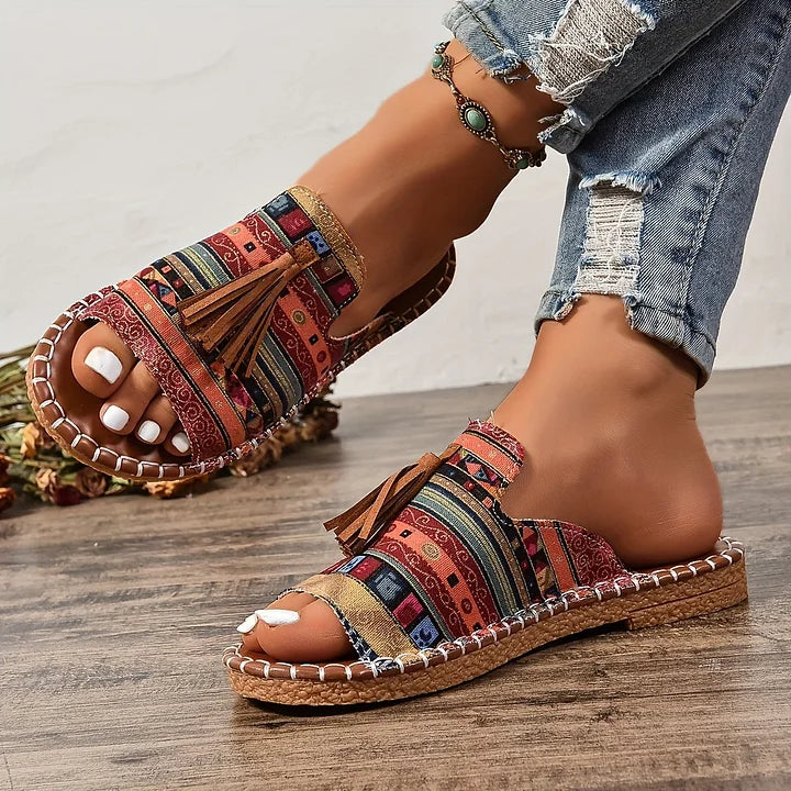 Relaxed Flat Leather Sandals Spring Everyday Comfort