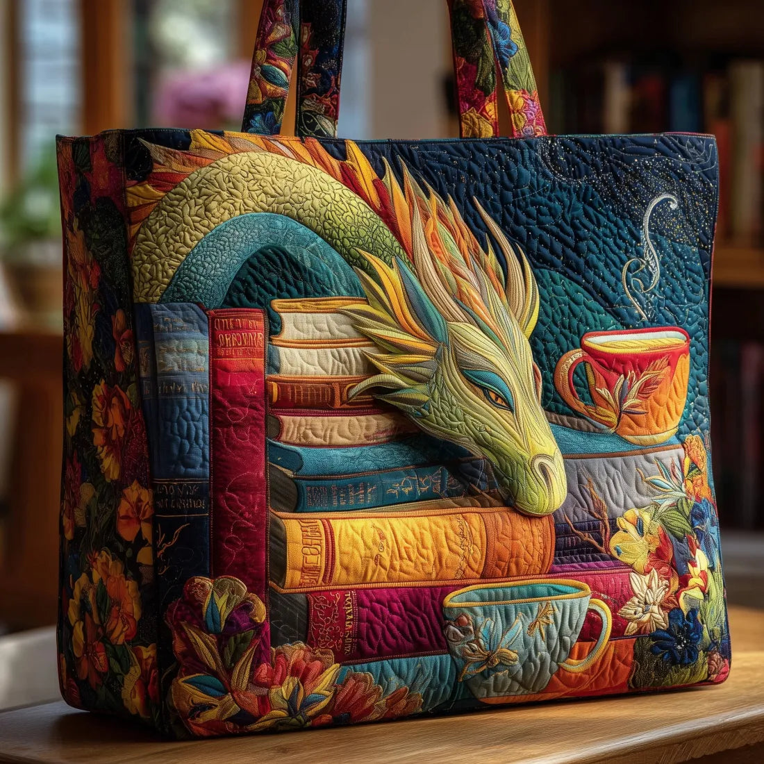 Stylish Handcrafted Shoulder Bag with Novelty Print Detail