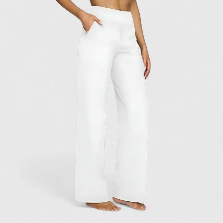 Elegant Wide-Leg Tailored Trousers for Spring