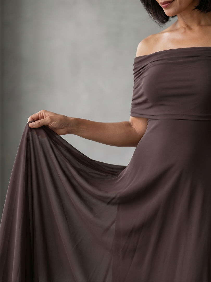 Elegant Draped Midi Dress Sleeveless Summer Fit