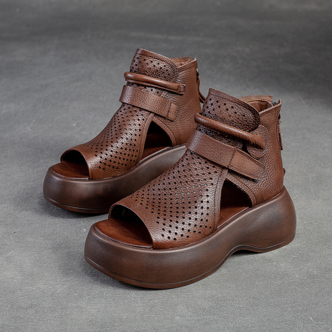 Elegant Leather Orthopedic Sandals Summer Supportive Fit
