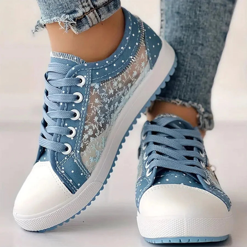 Stylish Women's Floral Detail Sneaker Spring Casual Fit
