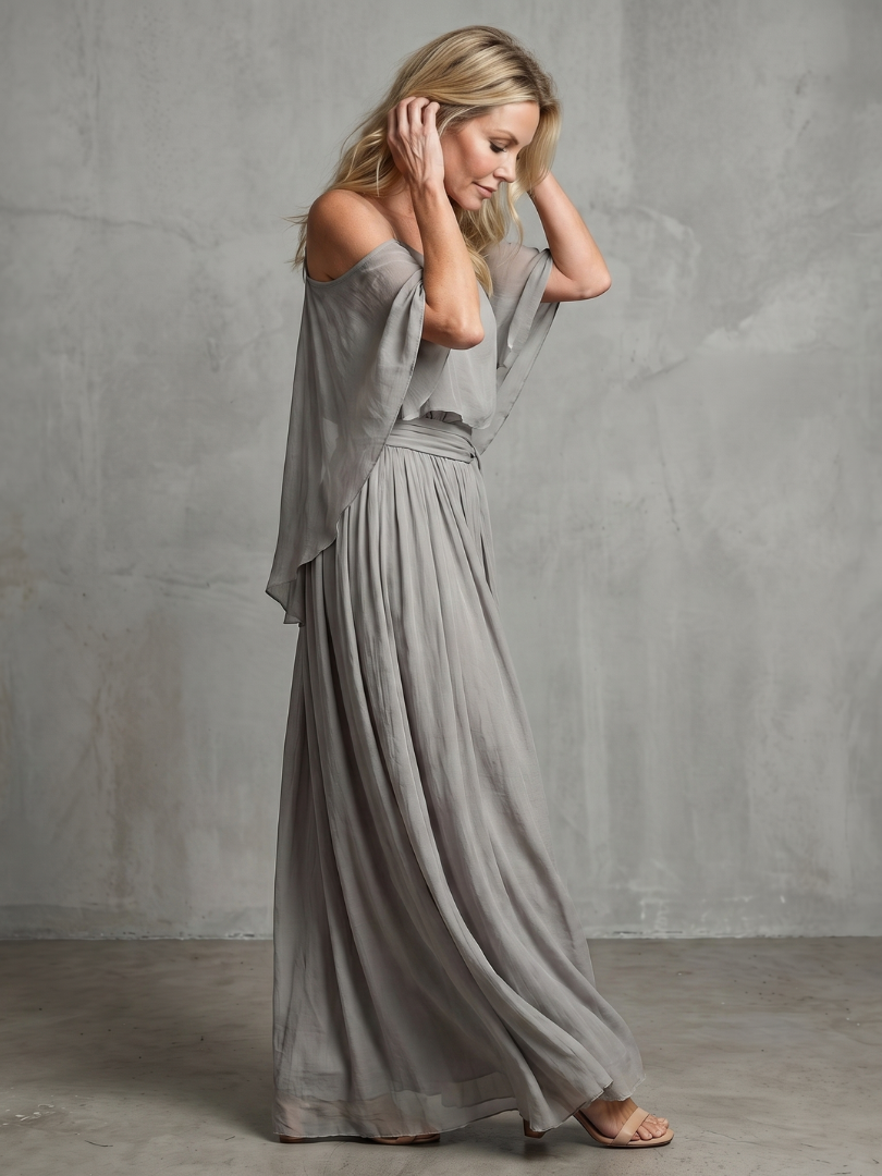 Elegant Layered Drape Wide-Leg Co-Ord Set
