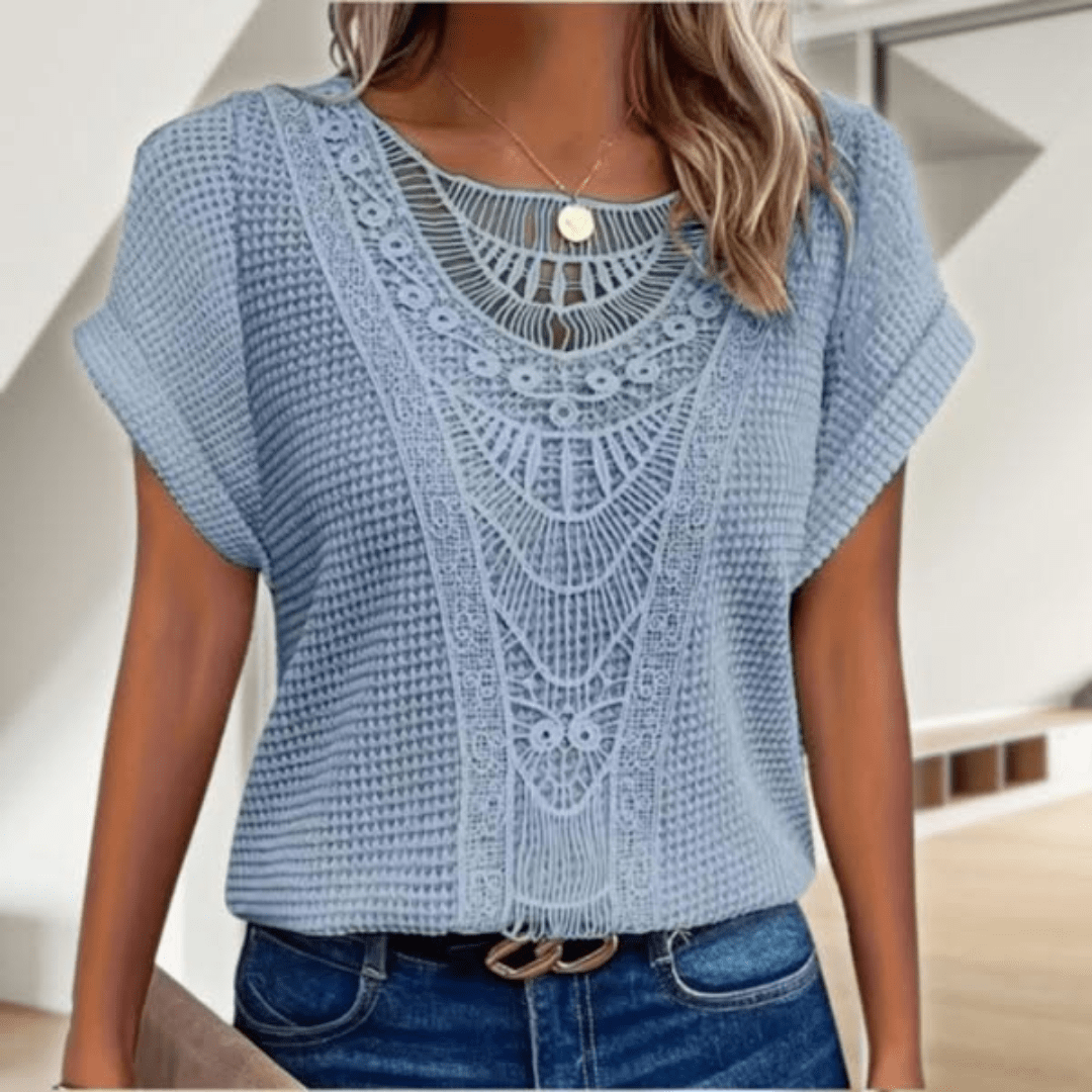 Stylish Relaxed-Fit Summer Linen Top