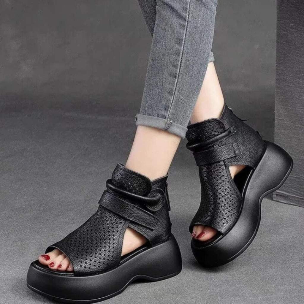 Elegant Leather Orthopedic Sandals Summer Supportive Fit