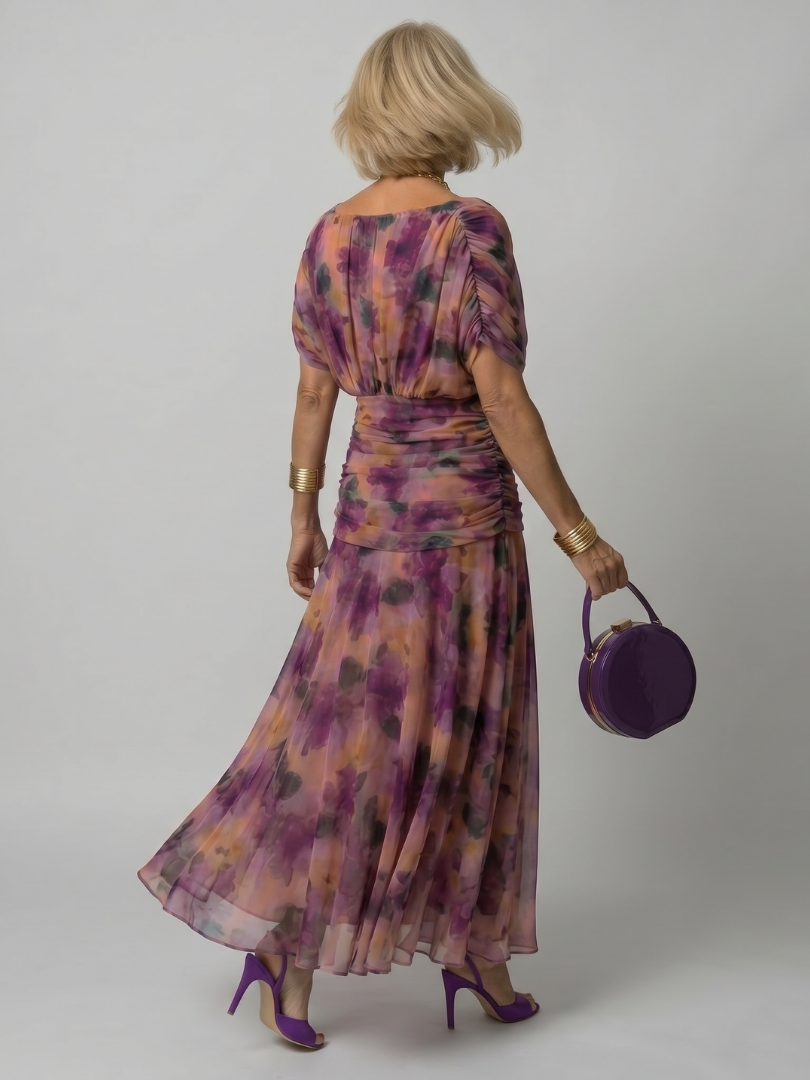 Elegant Flowy Midi Dress Sleeveless Summer Fit