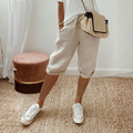 Relaxed Fit Cotton Linen Shorts Summer