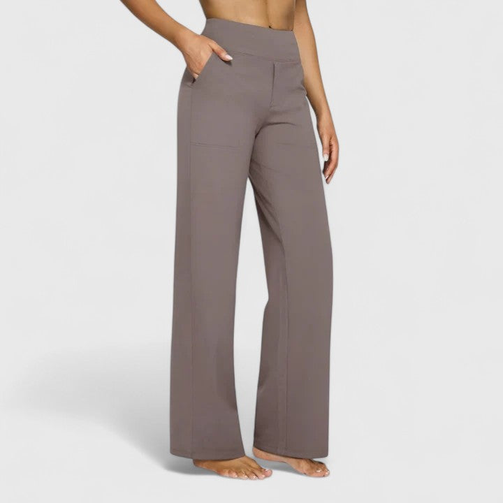 Elegant Wide-Leg Tailored Trousers for Spring