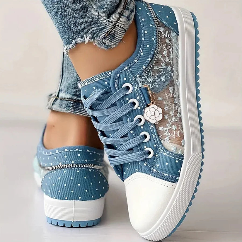 Stylish Women's Floral Detail Sneaker Spring Casual Fit