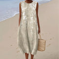 Relaxed Sleeveless Summer Dress with Pockets