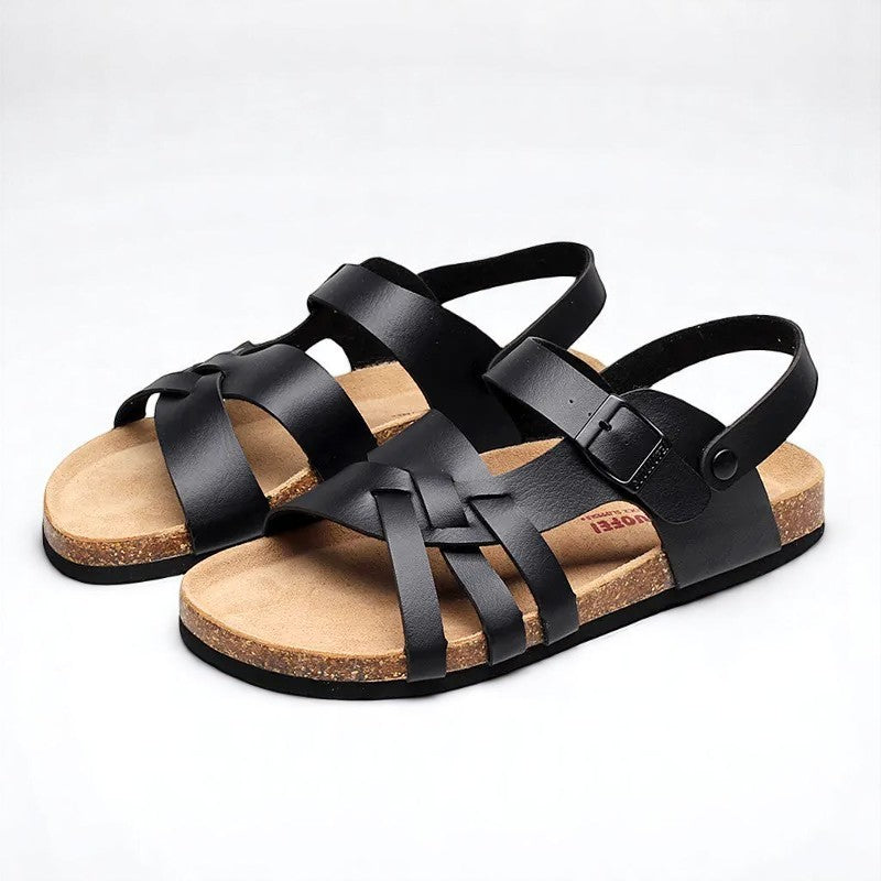 Relaxed Summer Leather Sandal Slip-On Fit