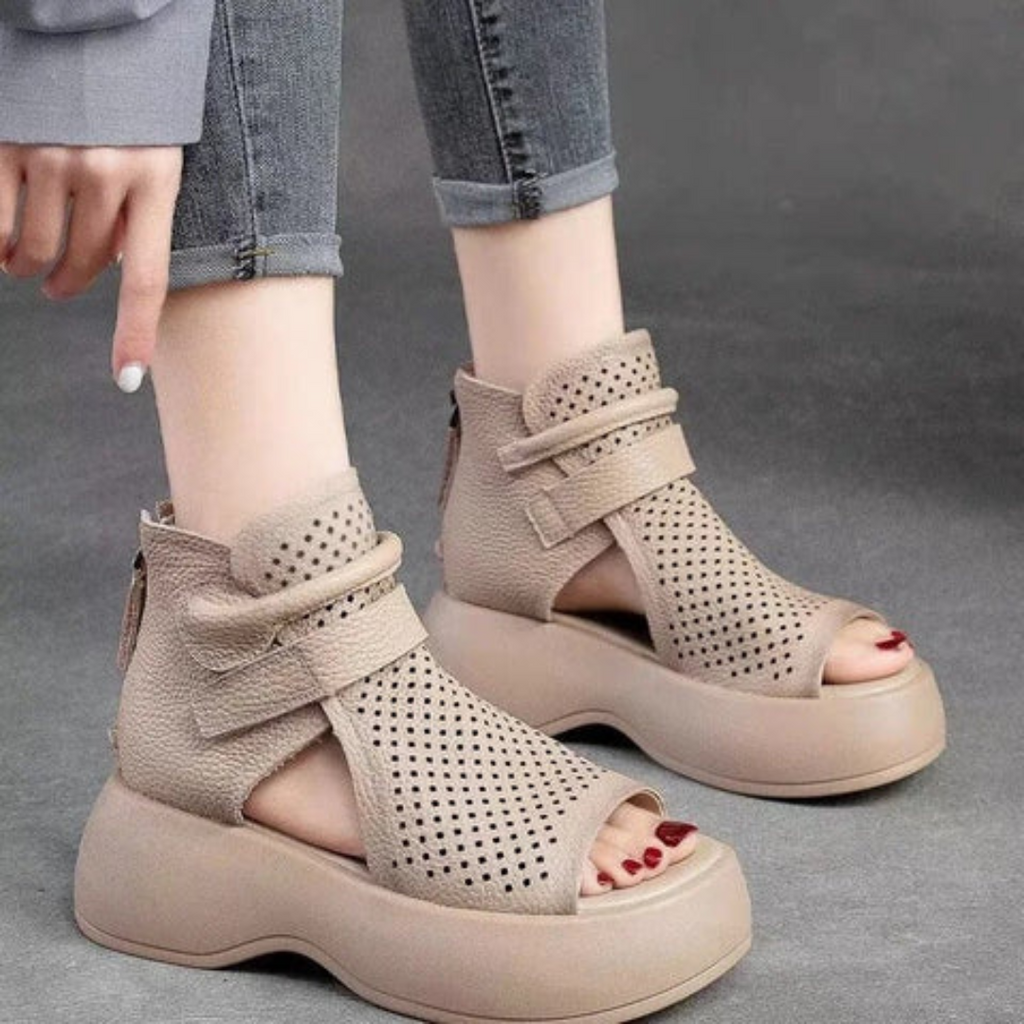 Elegant Leather Orthopedic Sandals Summer Supportive Fit