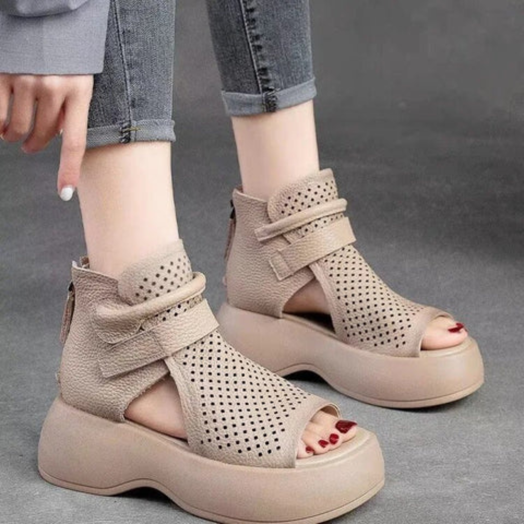 Elegant Leather Orthopedic Sandals Summer Supportive Fit