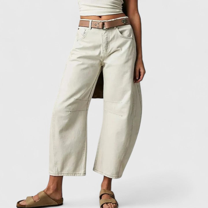 Relaxed Wide-Leg Trousers Lightweight Summer Fit