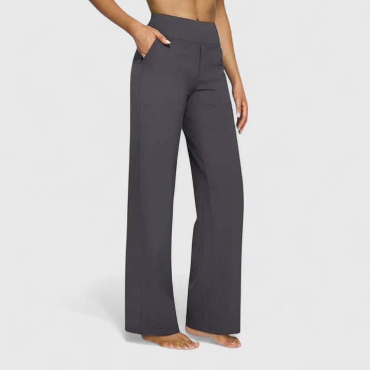 Elegant Wide-Leg Tailored Trousers for Spring