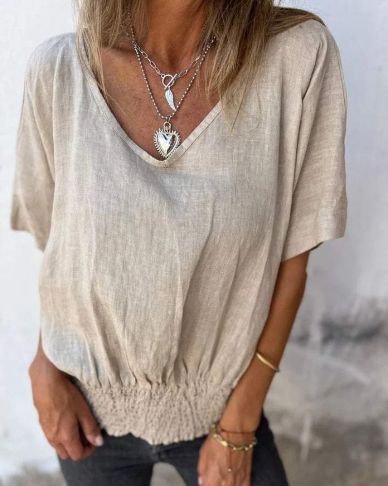 Relaxed Linen Summer Top Lightweight Breathable Fit
