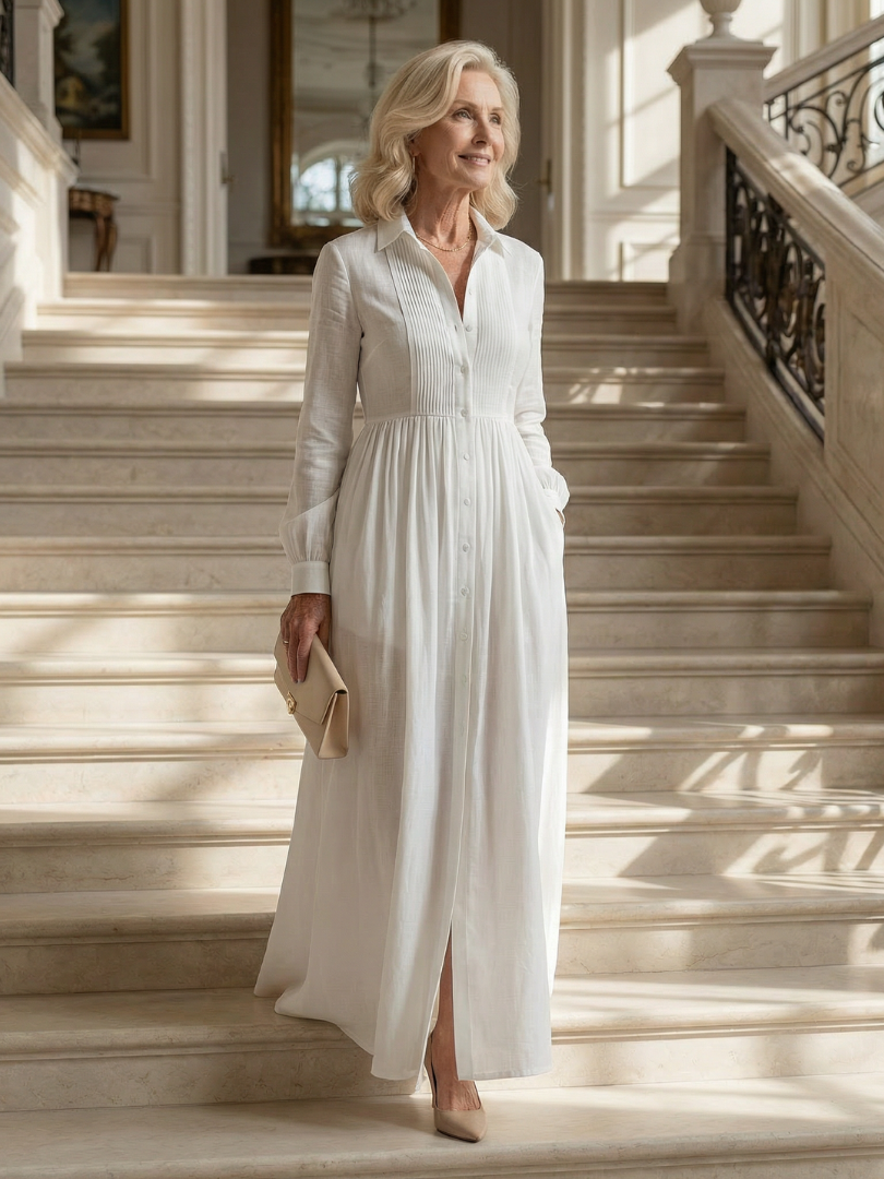 Relaxed Flowing Maxi Dress Lightweight Summer Knit
