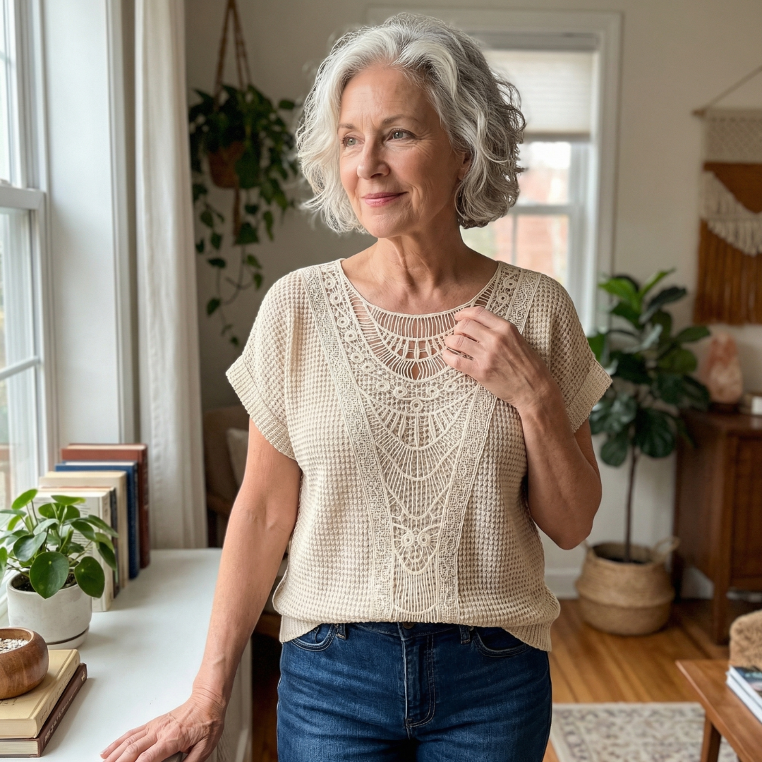 Stylish Relaxed-Fit Summer Linen Top