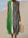 Relaxed Sleeveless Pocket Dress for Warm Summer Days