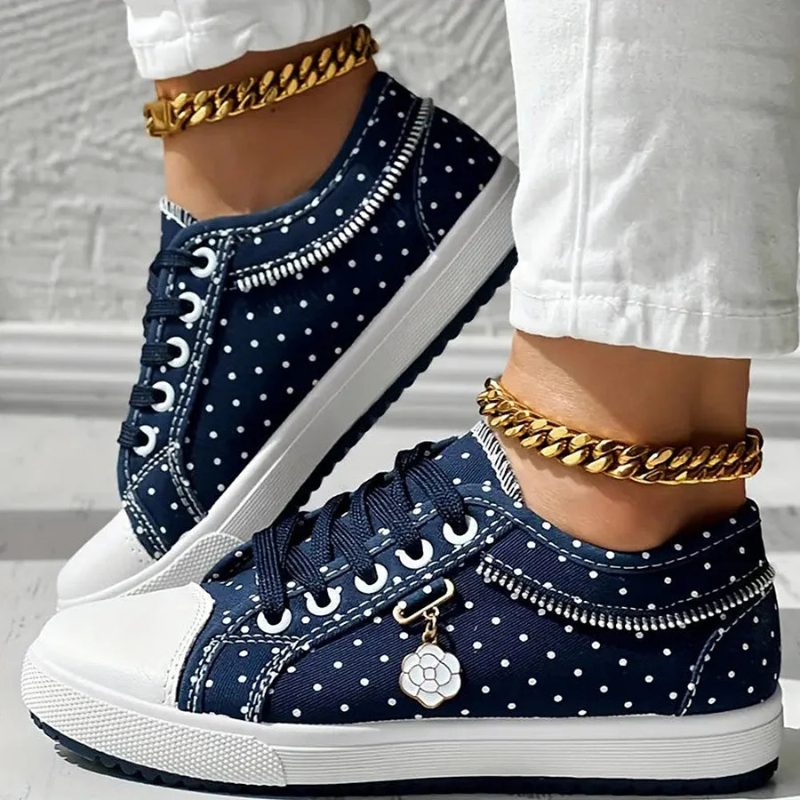 Stylish Women's Floral Detail Sneaker Spring Casual Fit