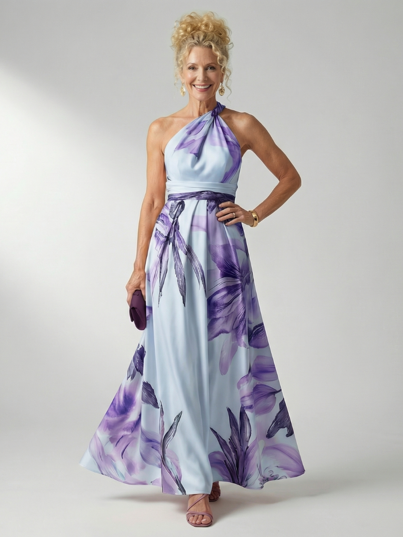 Elegant Floral Maxi Dress Lightweight Summer Fit
