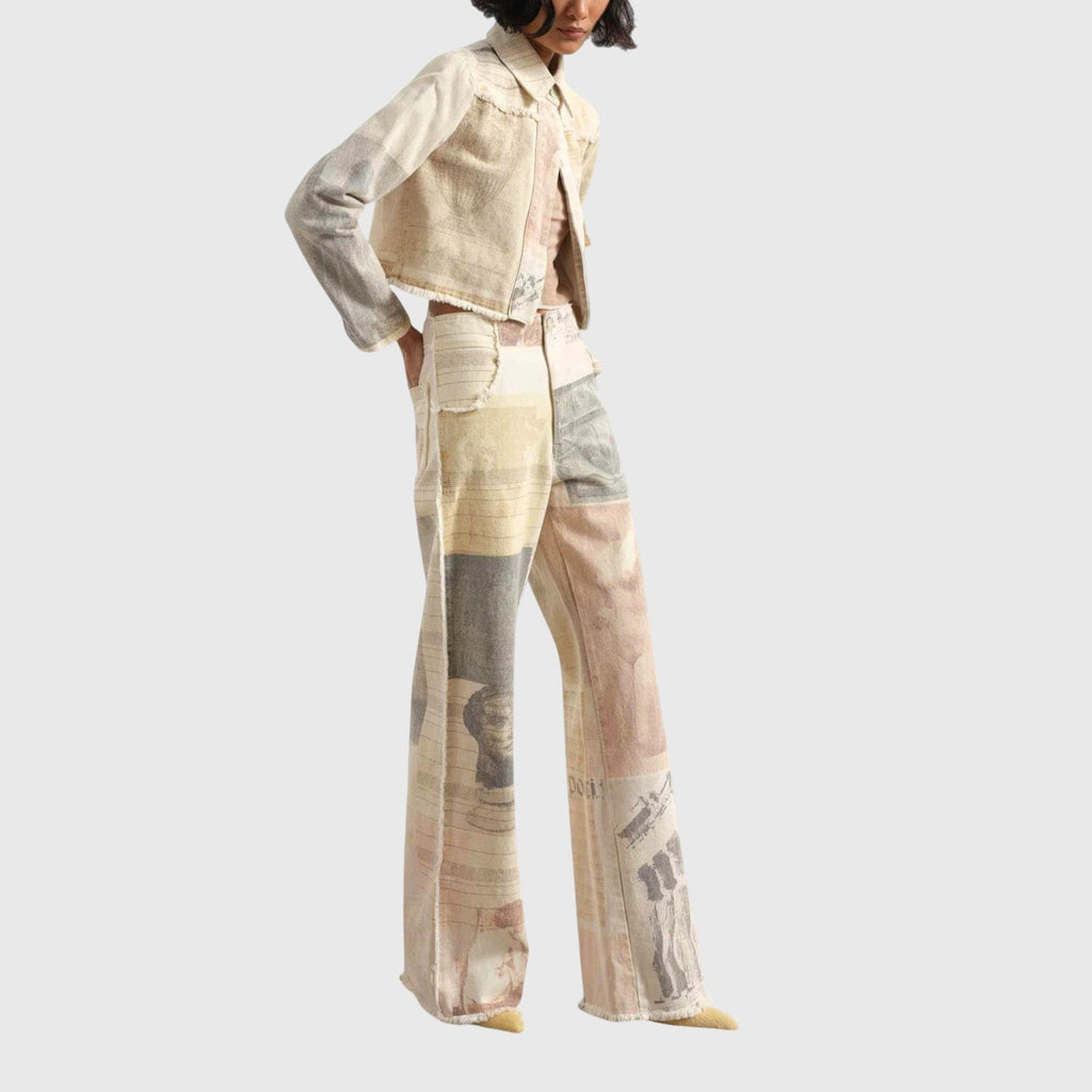 Relaxed Wide-Leg Denim Jeans Summer Fit