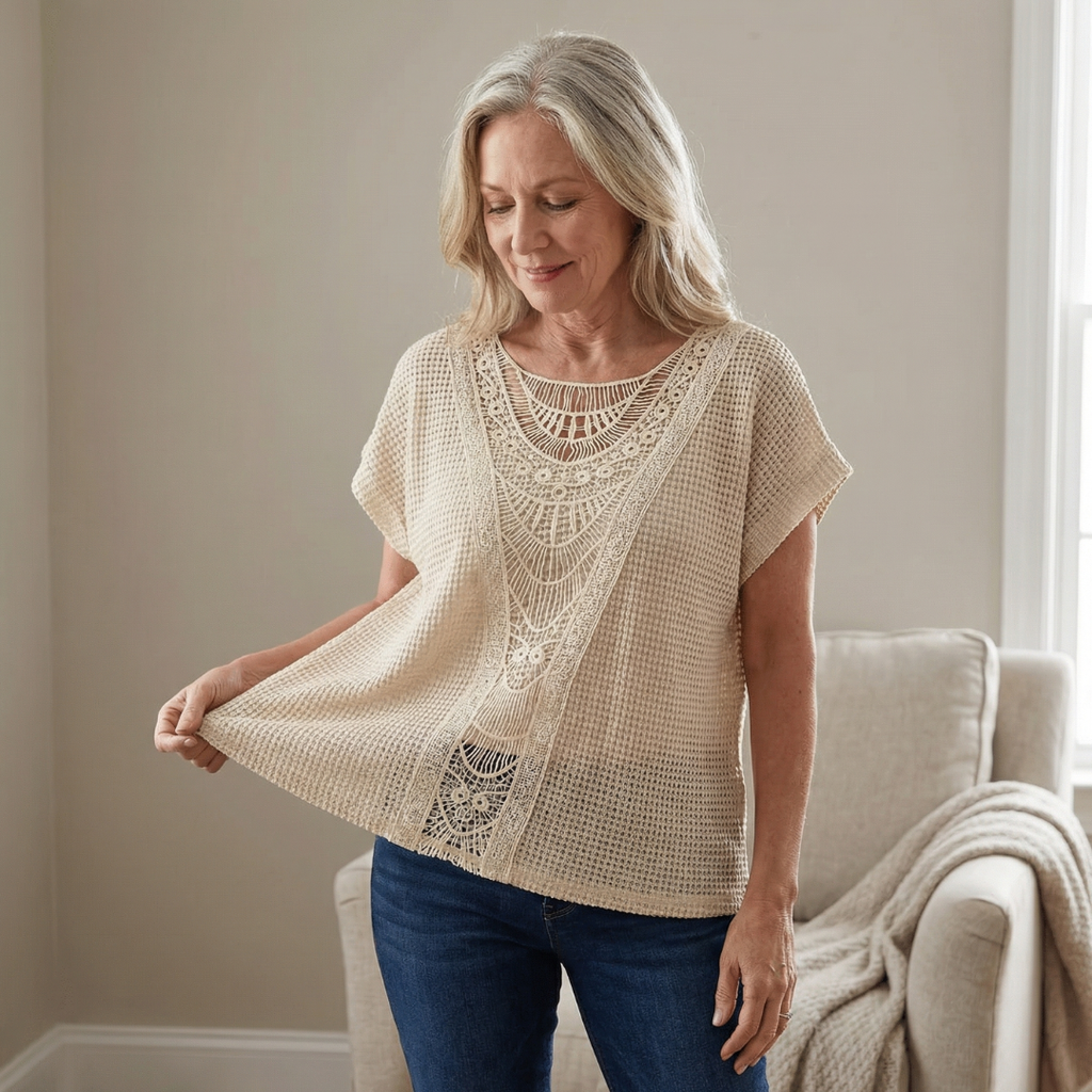 Stylish Relaxed-Fit Summer Linen Top