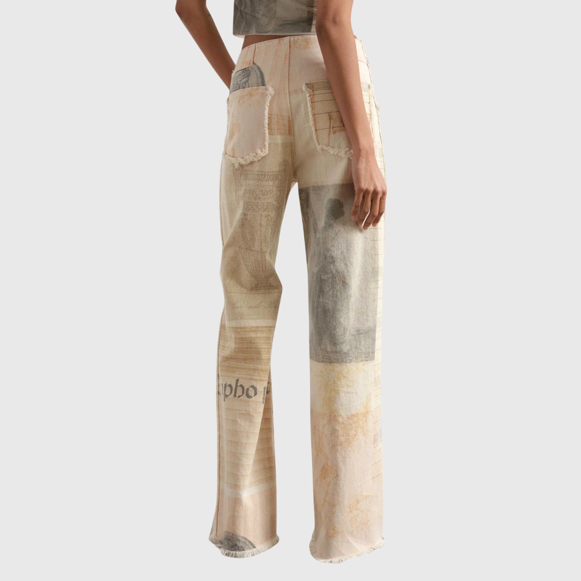 Relaxed Wide-Leg Denim Jeans Summer Fit