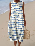 Elegant Sleeveless Autumn Pocket Dress