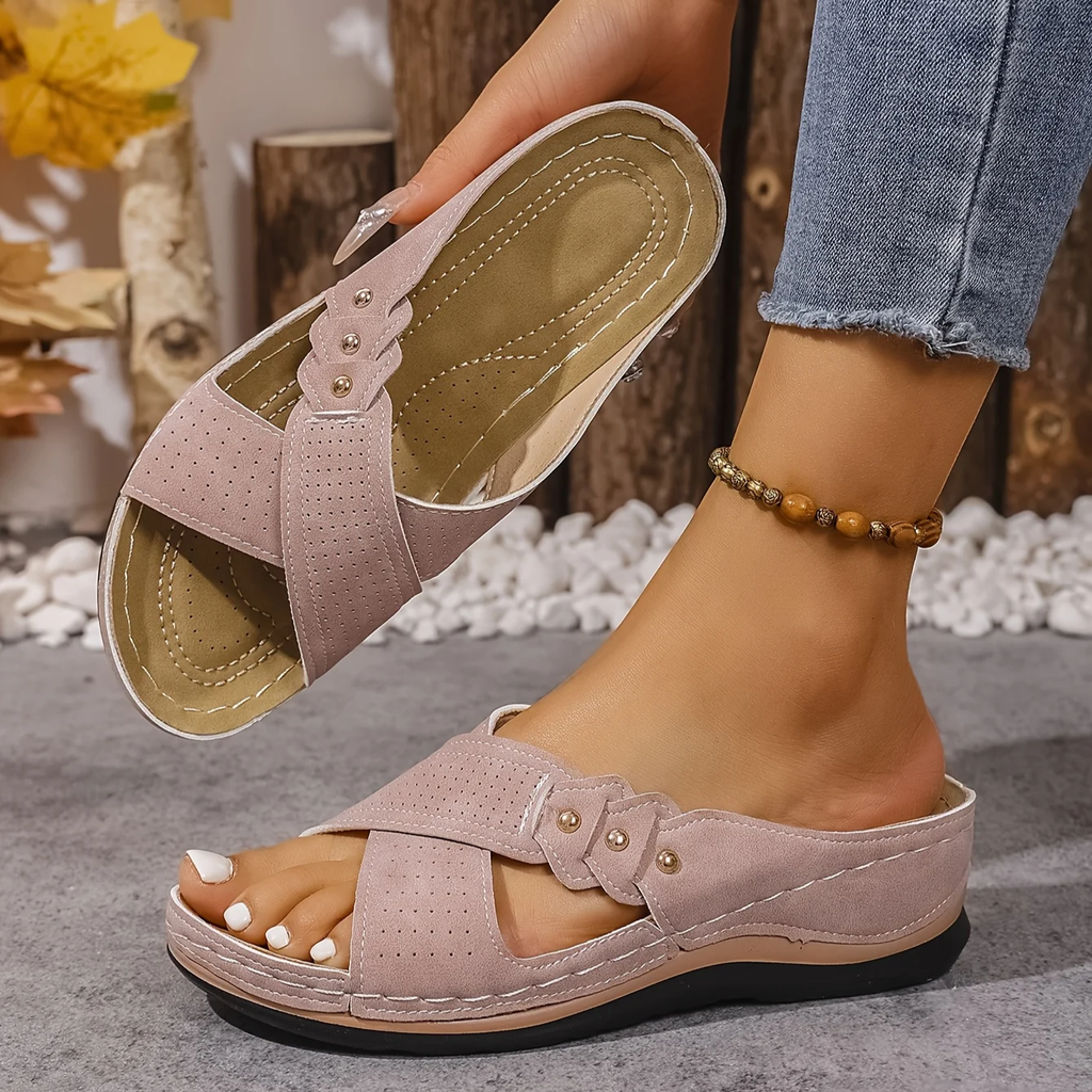 Relaxed Orthopedic Wedge Sandals with Arch Support for Summer