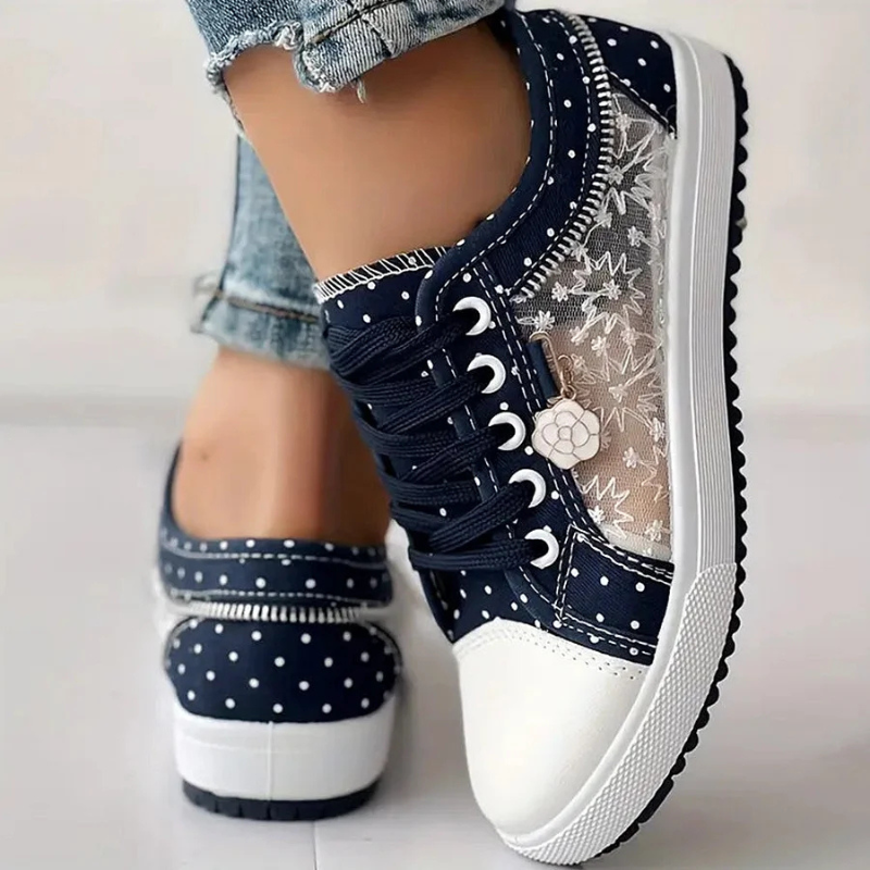 Stylish Women's Floral Detail Sneaker Spring Casual Fit