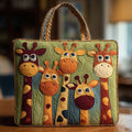 Stylish Giraffe Print Lined Handbag