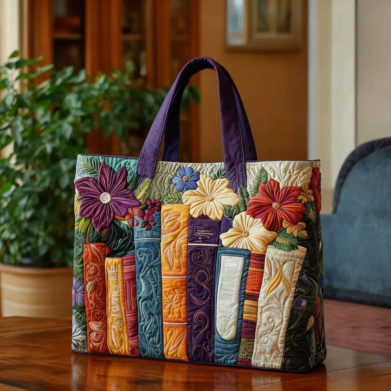 Stylish Lined Book Lover Tote Bag Everyday Carry