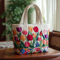 Elegant Floral Lined Handbag Spring