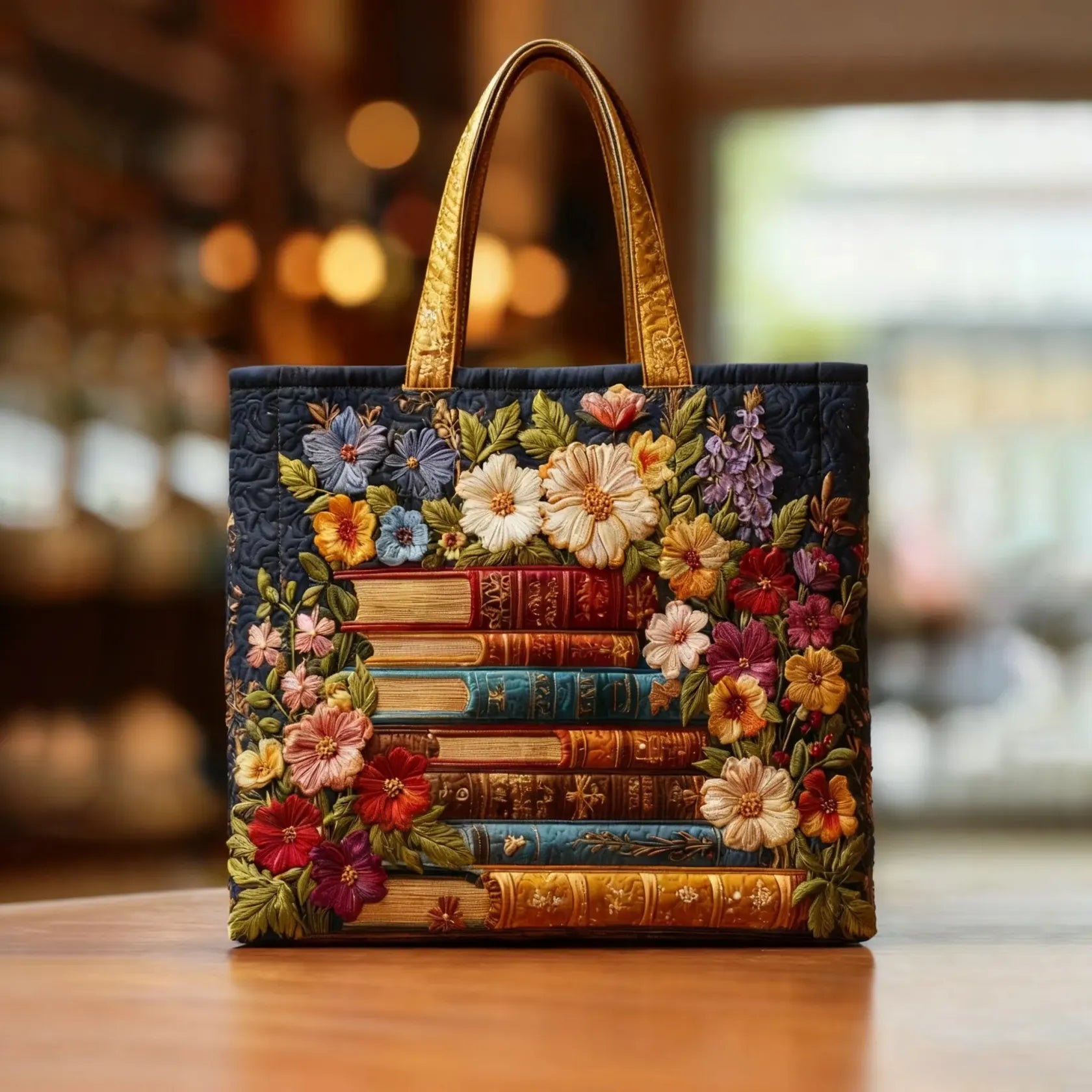 Elegant Handcrafted Floral Print Summer Tote Bag